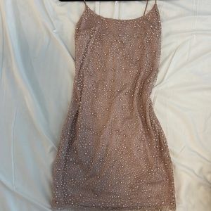 Pink sparkly mini dress from white fox size s